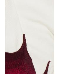 Chloé Scalloped Embroidered Denim Shorts White
