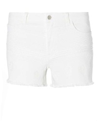 Vila White Embroidered Shorts
