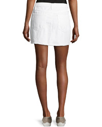 Frame Le Mini Split Front Skirt White
