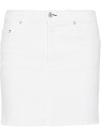 Rag & Bone Stretch Denim Mini Skirt White