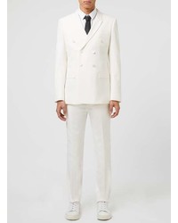 Topman White Double Breasted Skinny Fit Tux Jacket