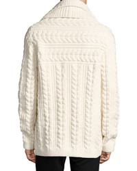 Burberry Neyland Double Breasted Cable Knit Cardigan