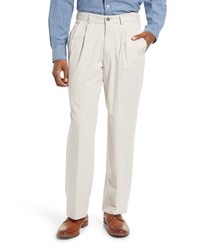 Berle Charleston Pleated Chino Pants In Stone At Nordstrom