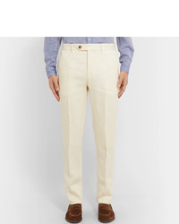 Brunello Cucinelli Cream Linen Suit Trousers