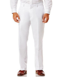 Cubavera Cotton Linen Herringbone Flat Front Pant