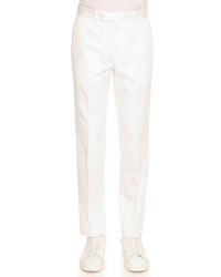 Alexander McQueen Slim Cotton Trousers White