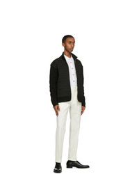 Dunhill White Cotton Stretch Chinos