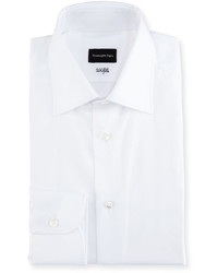 Ermenegildo Zegna 100fili Solid Dress Shirt White