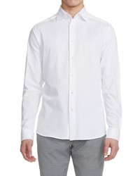 Jack Victor Abbott Knit Button Up Shirt In White At Nordstrom