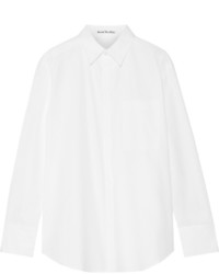 Acne Studios Addle Oversized Cotton Poplin Shirt White