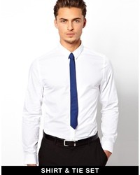 Asos Smart Shirt And Tie Set Save 15%