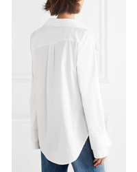 Monse Asymmetric Stretch Cotton Poplin Shirt