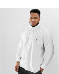 Polo Ralph Lauren Big Tall Oxford Shirt With Collar In White