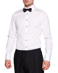 DSQUARED2 Black Button Evening Shirt White