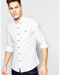 Asos Brand Oxford Shirt With Neps In Regular Fit