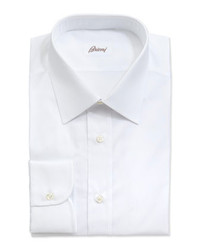Brioni Tonal Shadow Striped Dress Shirt White