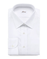 Brioni Tonal Textured Dress Shirt White