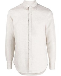 Canali Button Down Linen Shirt