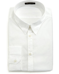 Versace Button Front Dress Shirt White