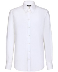Dolce & Gabbana Classic Collar Button Up Linen Shirt