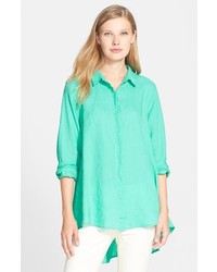 Eileen Fisher Classic Collar Organic Linen Shirt