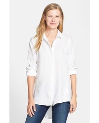 Eileen Fisher Classic Collar Organic Linen Shirt