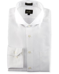 Neiman Marcus Classic Fit Non Iron Dobby Dress Shirt White
