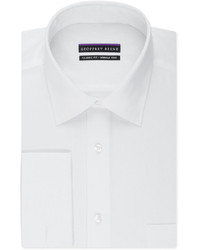 Geoffrey Beene Classic Fit Wrinkle Free Bedford Cord Solid French Cuff Dress Shirt