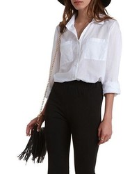 Charlotte Russe Collared Button Up Shirt