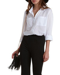 Charlotte Russe Collared Button Up Shirt