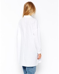 Asos Collection Oversized Longline White Shirt