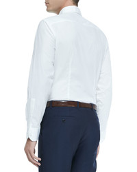Versace Collection Trend Fit Stretch Poplin Shirt White