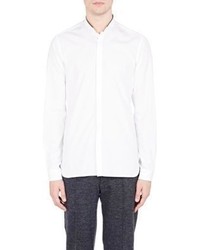 Lanvin Contrast Trimmed Poplin Shirt White