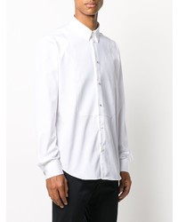 Versace Crystal Button Bib Front Shirt