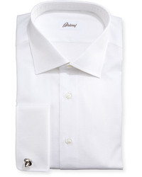 Brioni Diamond Weave French Cuff Shirt