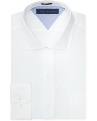 Tommy Hilfiger Easy Care Slim Fit White Solid Dress Shirt
