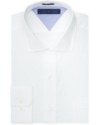 Tommy Hilfiger Easy Care Slim Fit White Solid Dress Shirt