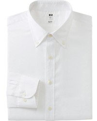 Uniqlo Easy Care Stretch Slim Fit Oxford Long Sleeve Shirt