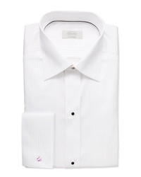 Eton White On White Striped Dress Shirt