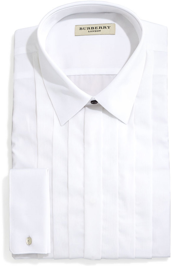 white burberry dress shirt