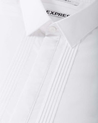 Express Extra Slim Pleated Tuxedo Dress Shirt
