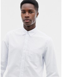 J.Crew Mercantile Flex Slim Fit Stripe Oxford Shirt In Bluewhitewhite