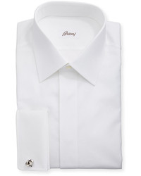 Brioni Formal Covered Placket Dress Shirt White