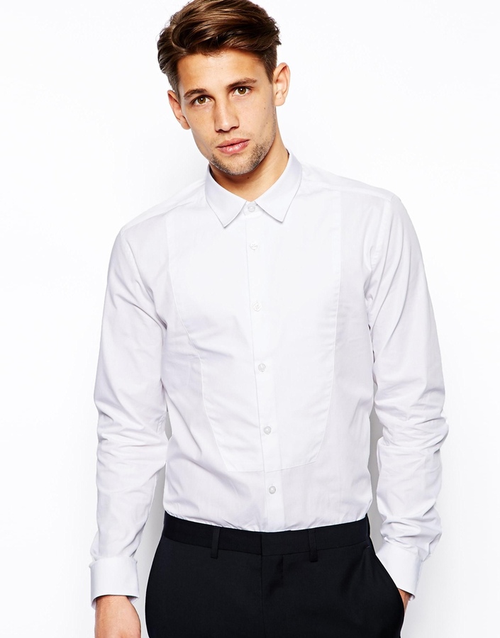 French Connection Dress Shirt White, $104 | Asos | Lookastic.com