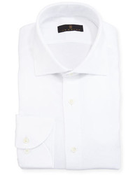 Ike Behar Gold Label Textured Cotton Dress Shirt White