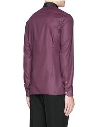 Lanvin Grosgrain Collar Cotton Poplin Shirt
