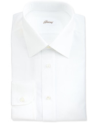 Brioni Herringbone Dress Shirt White