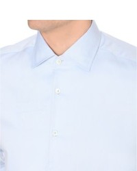 Corneliani Herringbone Regular Fit Cotton Shirt
