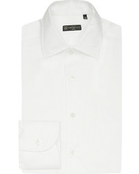 Corneliani Herringbone Regular Fit Cotton Shirt