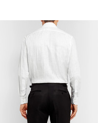 Favourbrook Ivory Bib Front Cotton Voile Shirt